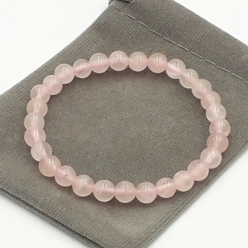 Rose Quartz Bracelet (round beads)