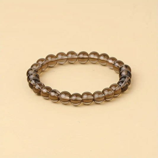 Smokey Quartz Bracelet (round beads)